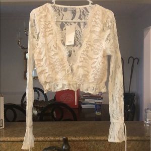 Tobi white cropper blouse.